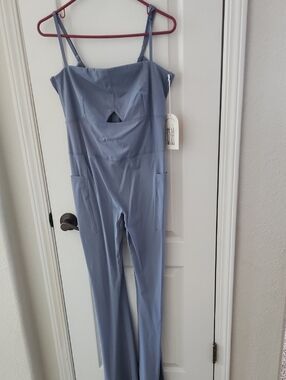 Blogilates Cutout Jumpsuit in Light Blue